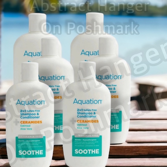 2x Aquation Shampoo Conditioner 2in1 Ceramides Sulfate Free Hypoallergenic Lot - Picture 3 of 10